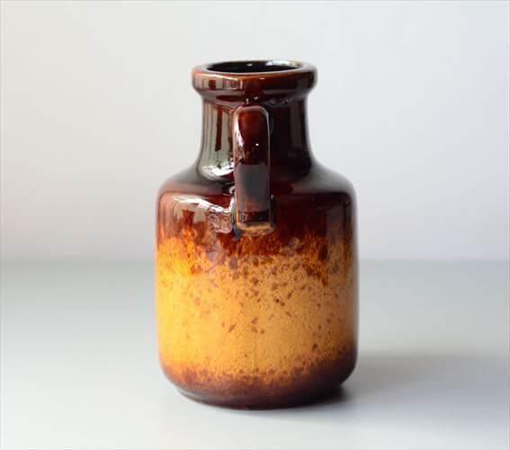 ドイツ製ヴィンテージ陶器花瓶 芸術性高い逸品