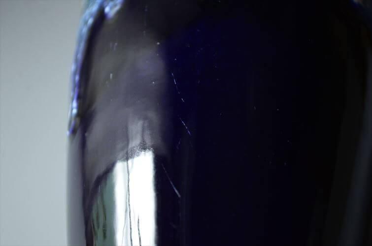 ドイツ　Schilz　花瓶 A superb and rare large blue and white 'deer' vase Seal mark