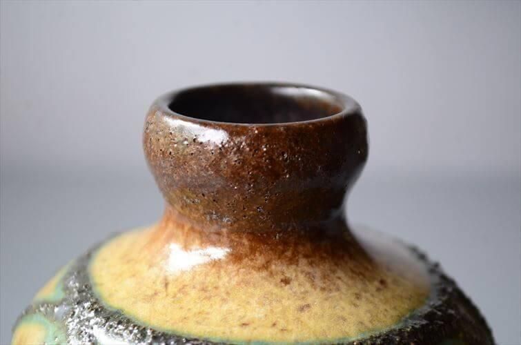 東ドイツ製 ヴィンテージ Strehla 陶器の花瓶 Fat lava 花器
