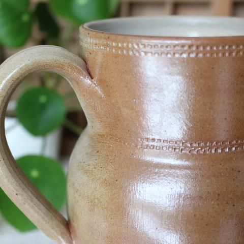 フランス製ヴィンテージ、素朴な手作りピッチャー