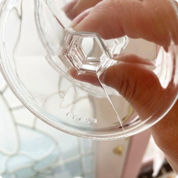 フランス直輸入の可愛いチェリー柄 ガラス製デザート皿