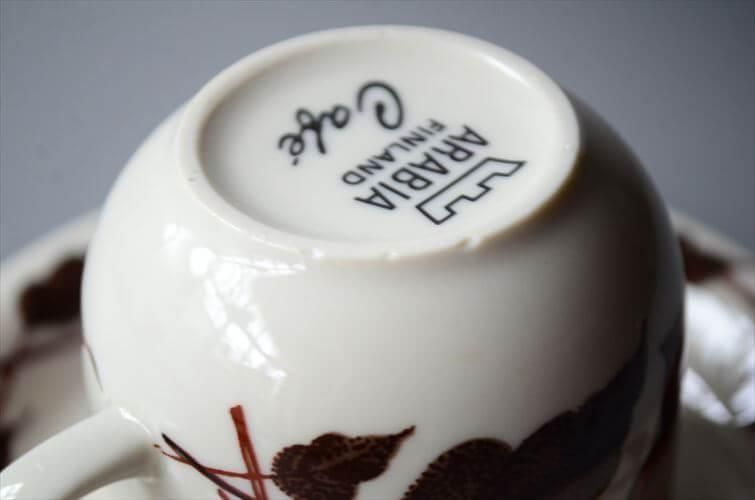 フィンランド製アンティークカップソーサー クレマチス柄2客セット