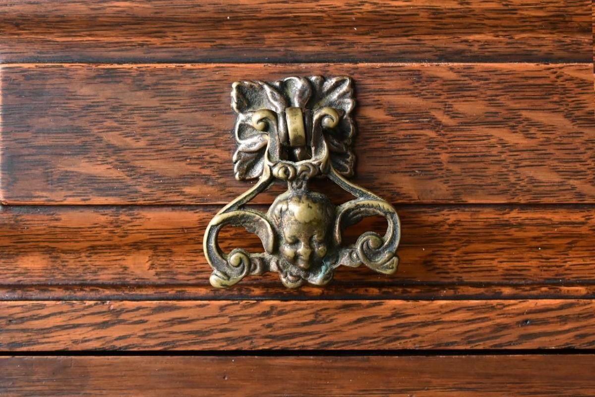 1920年代英国製ブックビューロー｜重厚なオーク材×アールデコスタイル