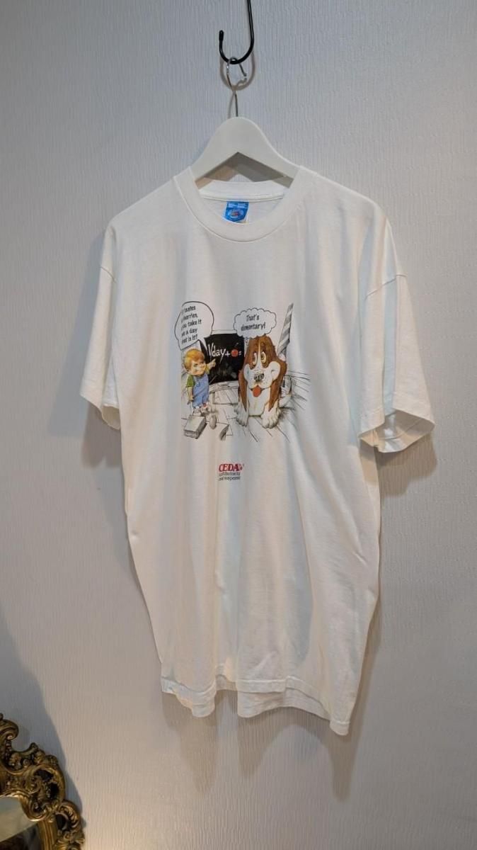 ヴィンテージUSA製 可愛い犬プリントTシャツXLサイズ