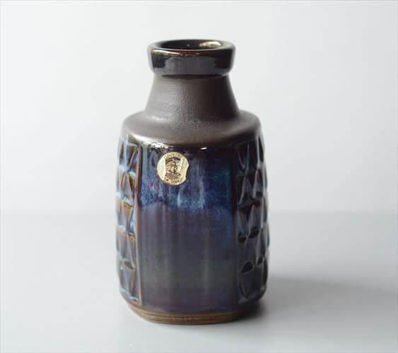デンマーク製 SOHOLM 花瓶 Einar Johansen ネイビー 北欧 花器