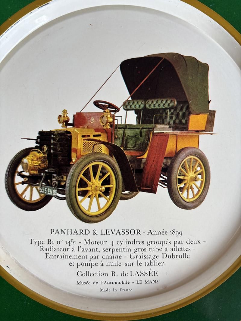 パナール1899年のクラシックカー柄メタルトレイ