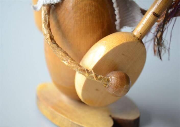 ヴィンテージドイツ製木製イヌフィギュア 音楽の楽しい癒し