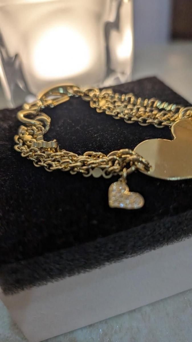 英国ヴィンテージfollifolliハートチャームブレスレット