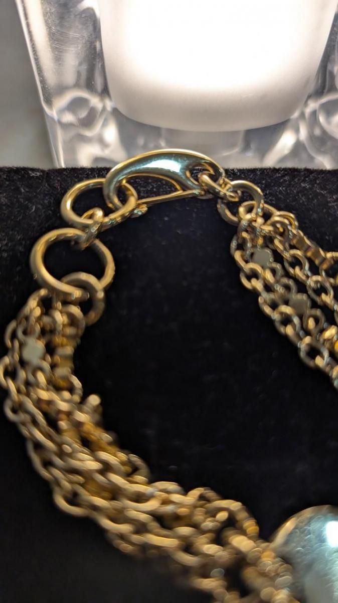 英国ヴィンテージfollifolliハートチャームブレスレット