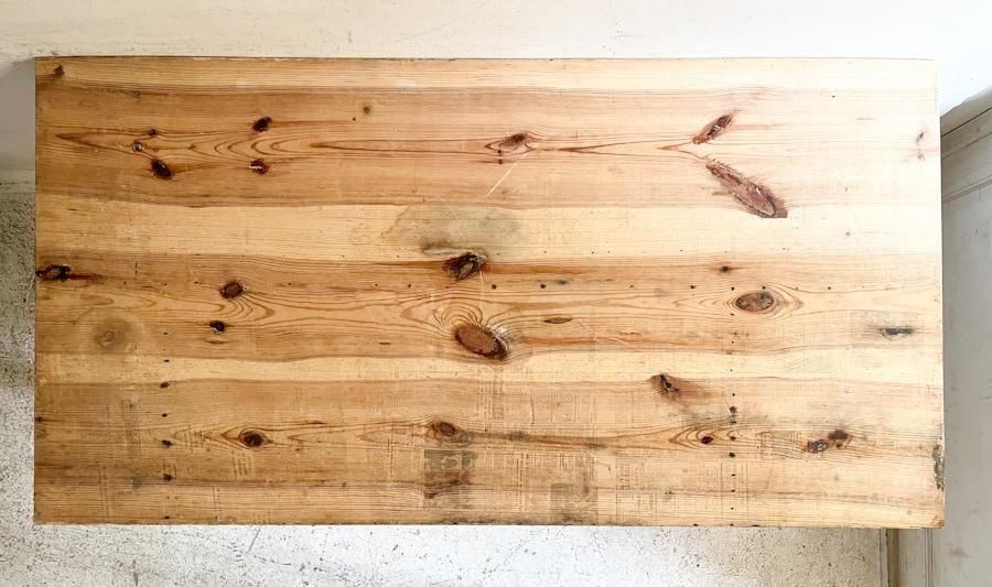 アンティーク フランス テーブル ナチュラル 無垢 フランス製アンティークの重厚な無垢材テーブル