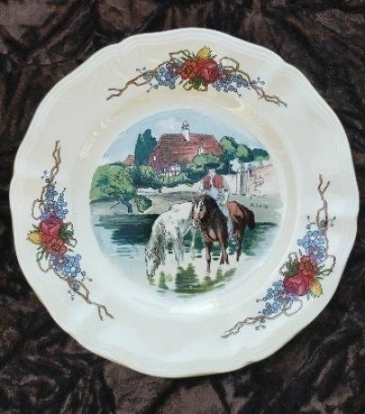 Sarreguemines antique plate サルグミンヌ サルグミンヌ アンティーク プレート Ste-Odile