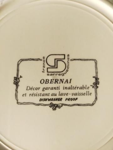 1970年代製サルグミンヌobernaiデザートプレート