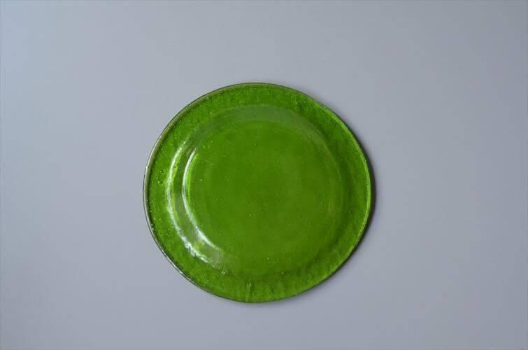 フィンランド製ヴィンテージグリーンガラスプレート