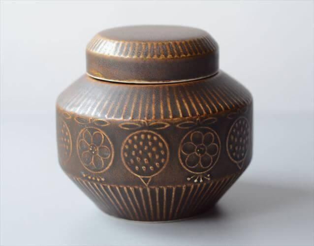 アンティークARABIAフィンランド製ジャムポット果物モチーフ