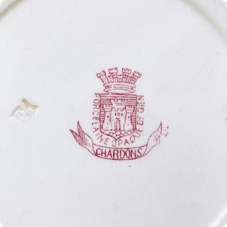 フランス製アザミ柄GIENアンティークディナー皿