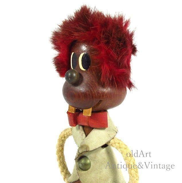 希少な北欧ヴィンテージ木製人形オブジェ1960年代デンマーク製