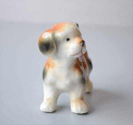 フランス製ビーグル犬オブジェ かわいい陶器の存在感