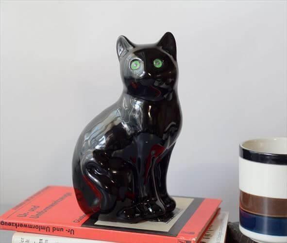 一点もの！イタリア製 ネコの置物 陶器製 達磨猫 ディスプレイ