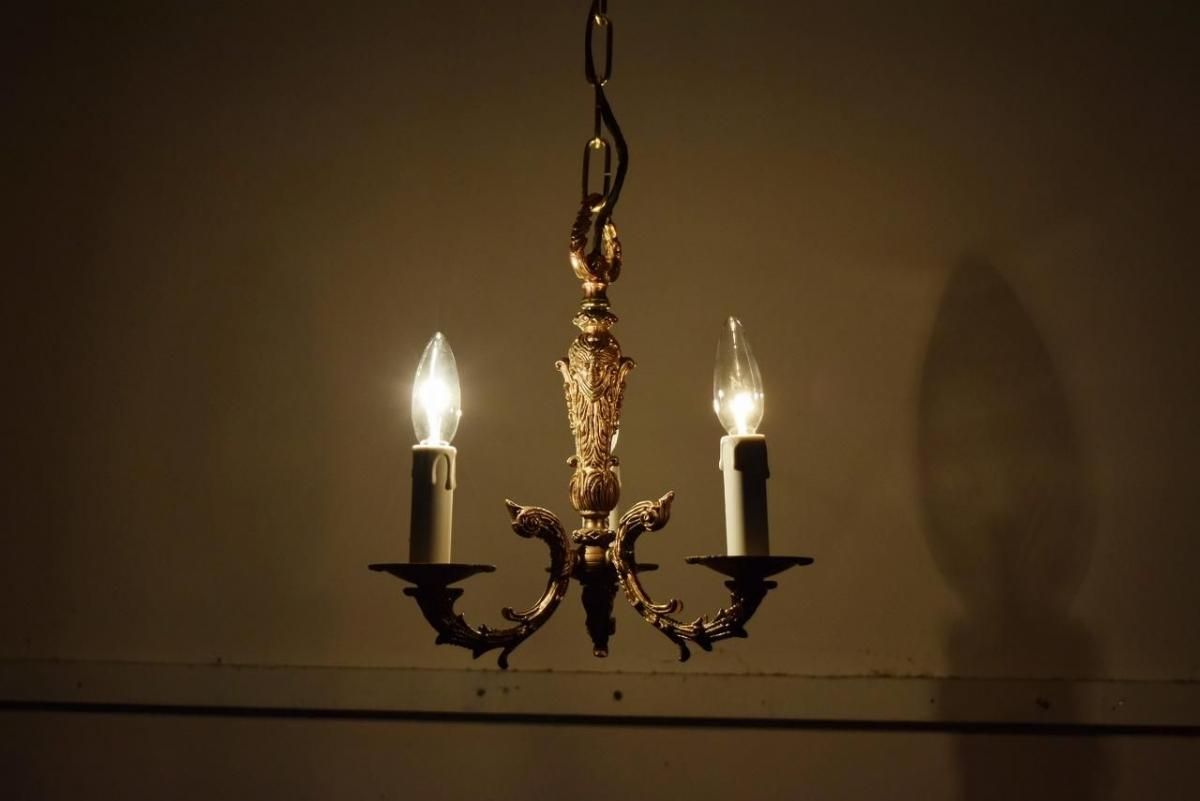 クラシックデザイン 3灯シャンデリア 3灯照明灯具セット クラシックスタイルシャンデリア（60Wx3灯