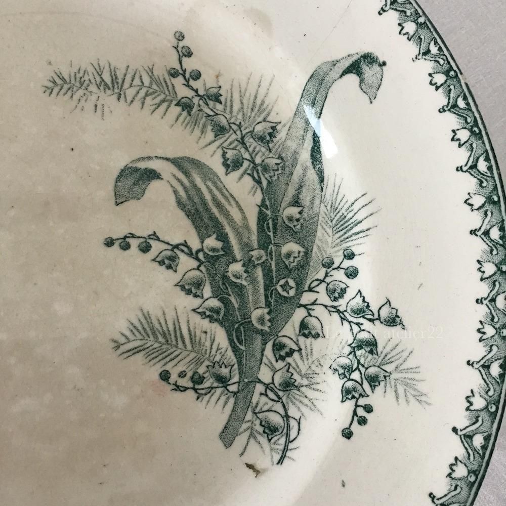 フランスアンティーク antique サンタマン すずらん コンポティエ