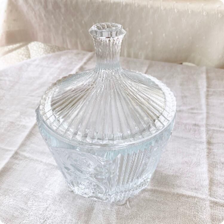 アンティーク キャンディーポット ヴァセリンガラス1880年頃