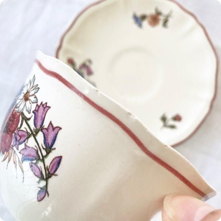 フランス サルグミンヌ アグレスト カップ＆ソーサー