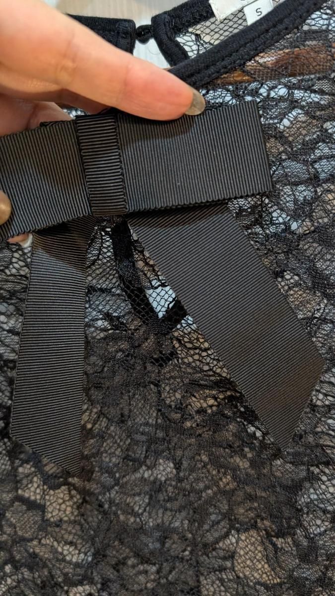  桼90s Vintage Womens Black Ĺµ졼ե롡 Long Sleeve. Size S.֥饦ܥ
