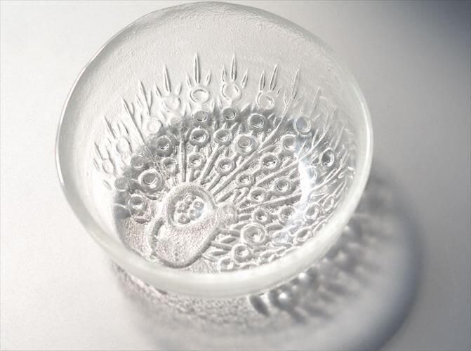 北欧ヴィンテージ Humppila孔雀ガラスボウル14cm