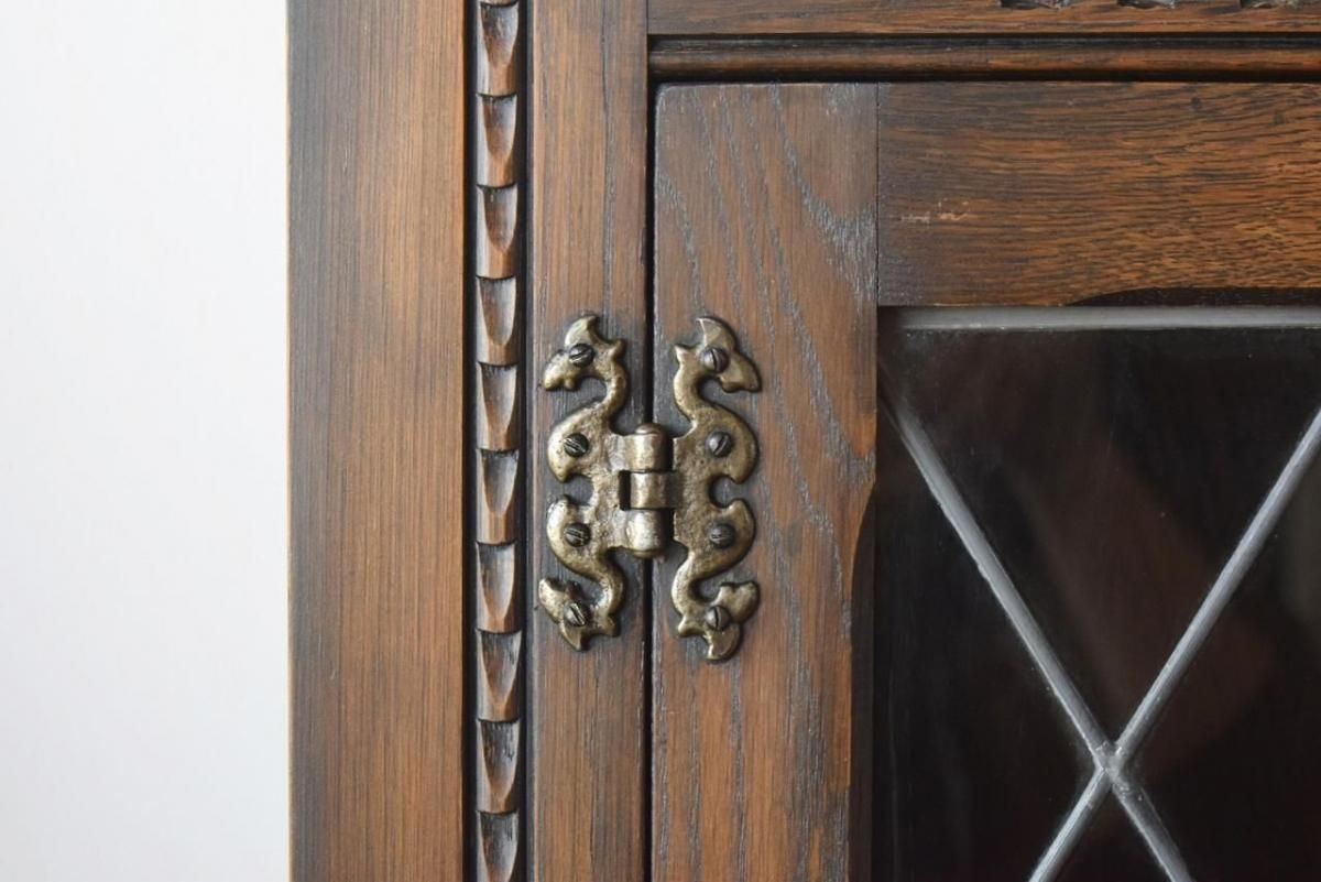 1920年代英国アンティーク ステンドグラスキャビネット