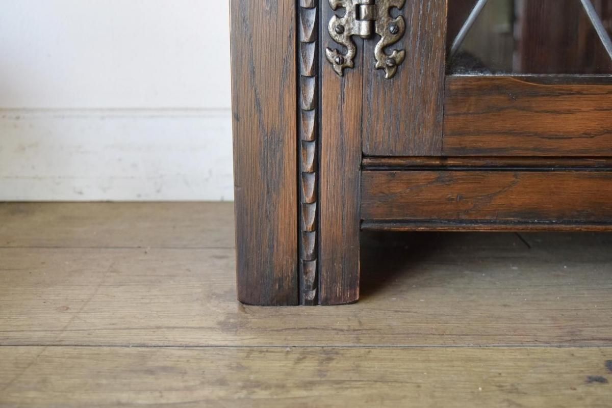 1920年代英国アンティーク ステンドグラスキャビネット