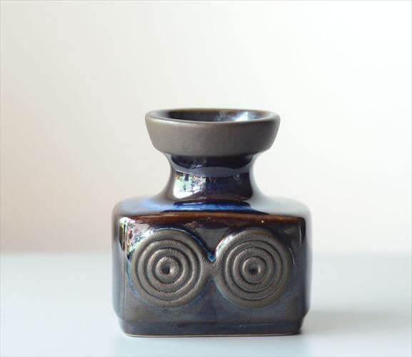 北欧デザイン SOHOLM花瓶 ネイビー Einar Johansen一輪挿し