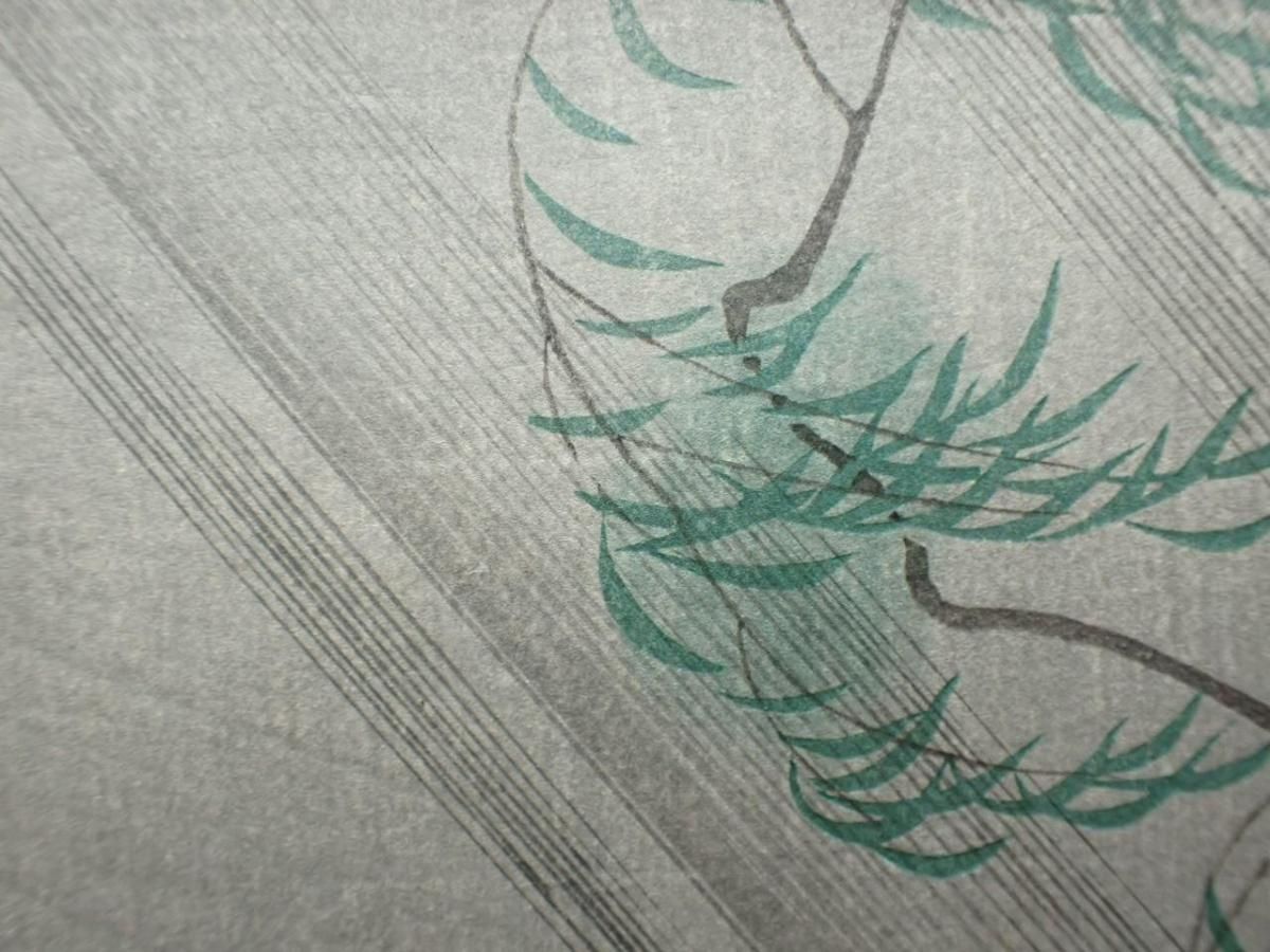 昭和初期 小原古邨新版画 白鷺 額装 真作保証品