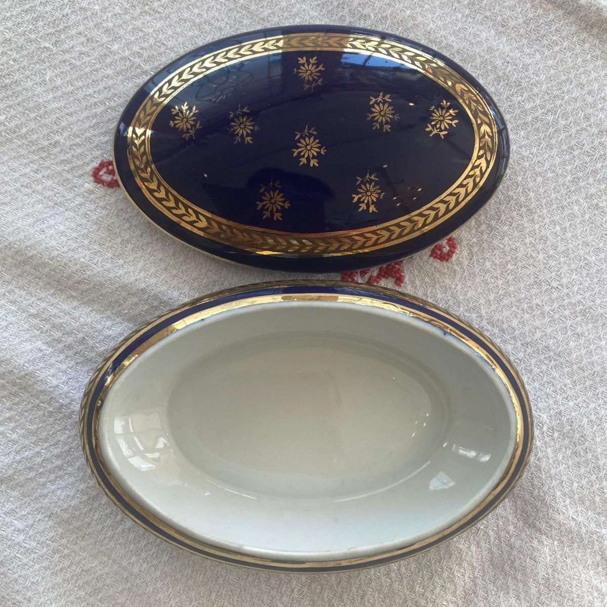 フランス直輸入1900年代リモージュ陶器小物入れ