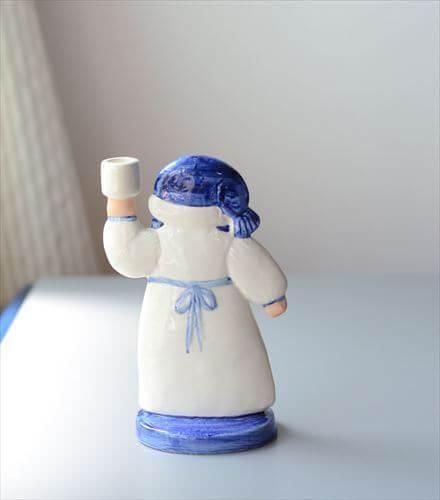 リサラーソン作 ヴィンテージサンタ奥さんキャンドルスタンド