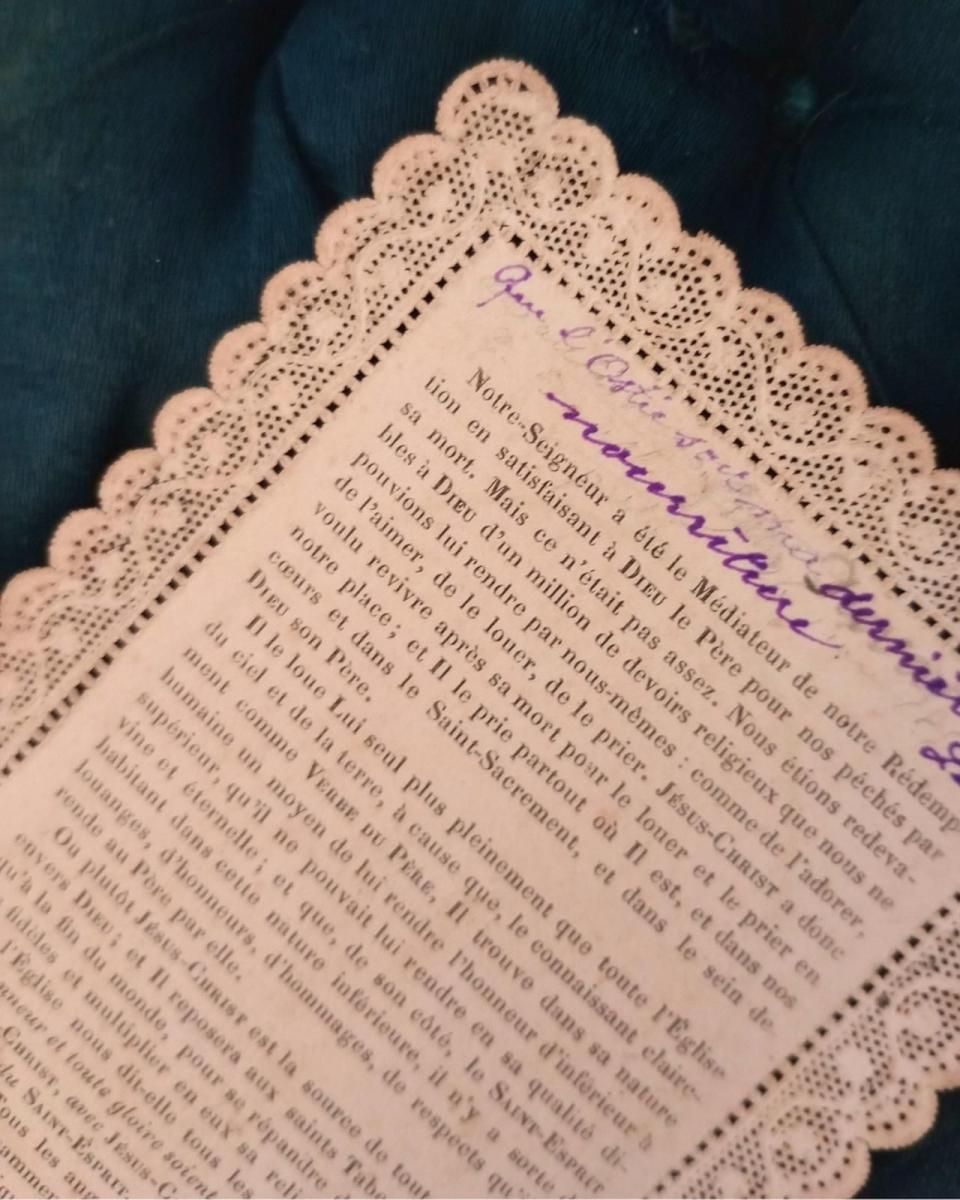 フランスアンティーク 聖杯モチーフのカニヴェレースカード