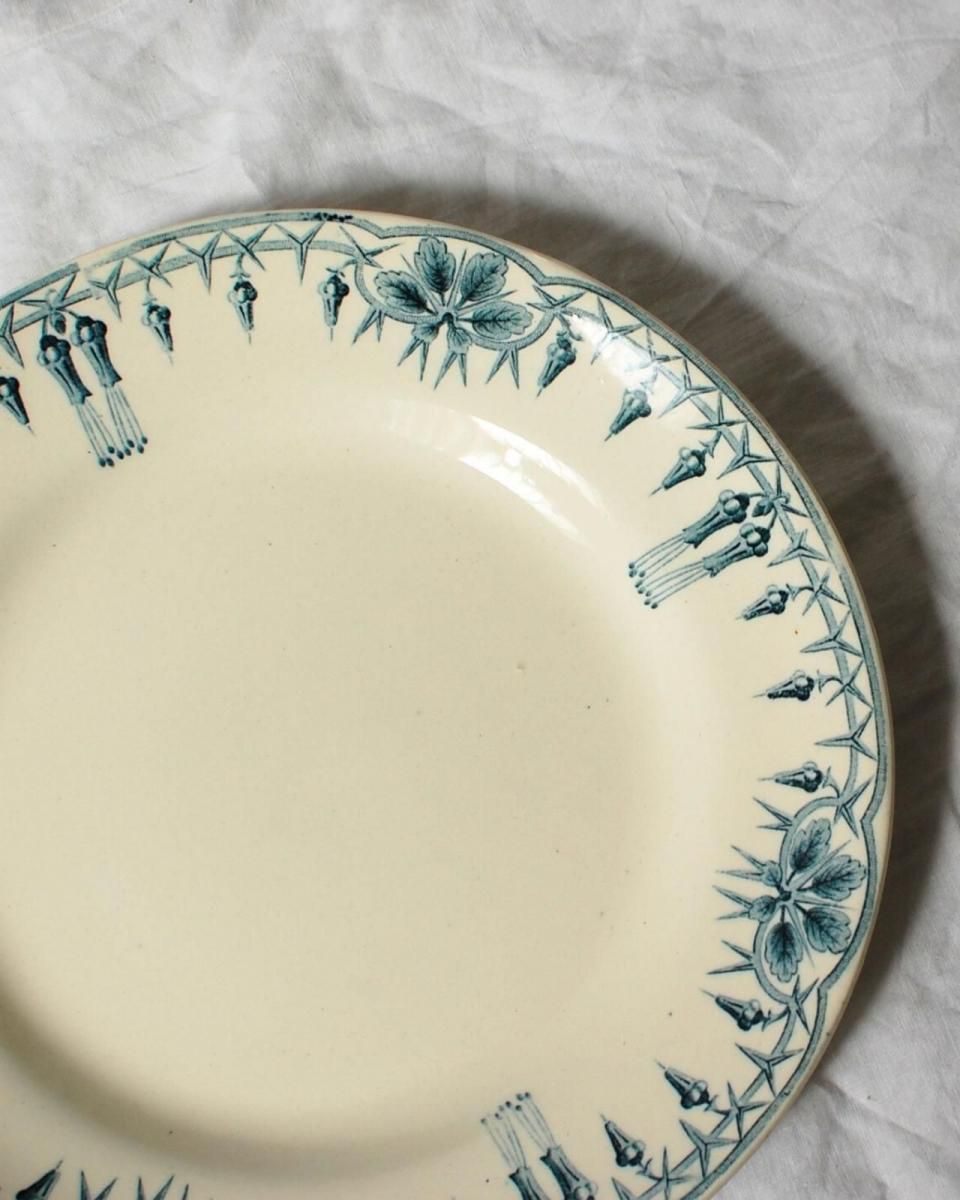 あんみつ姫さま専用　眺めの良いインディゴ花文皿　アンティーク　西洋民藝 IMG_8250-240x240.jpg