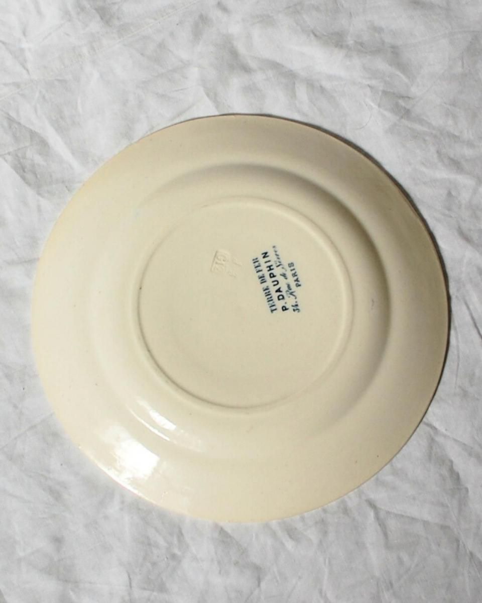 フランス　アンティーク　プレート　terre de fer 天使　皿　ブロカント フランス アンティーク プレート terre de fer 天使 皿 ブロカント 食器