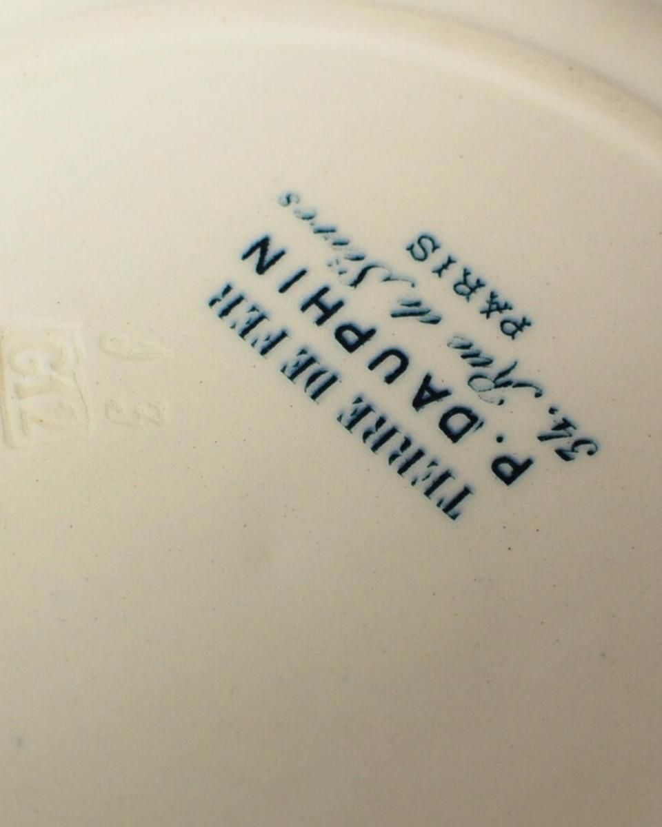 フランスアンティーク平皿 テールドフェール花つぼみデザイン