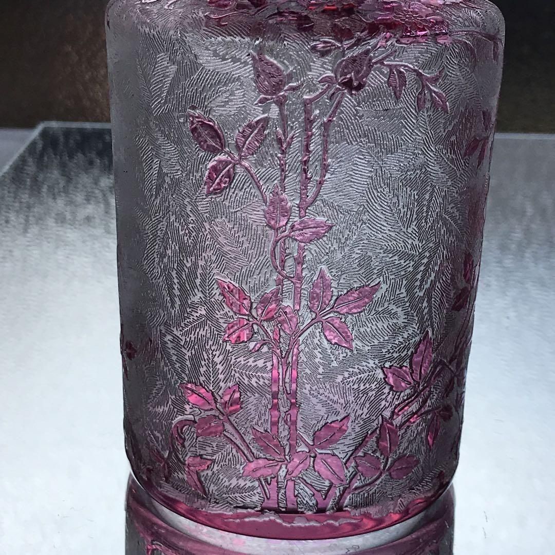 上級品稀少オールドバカラBaccaratローズヒップRosehip野薔薇香水ビン 上級品稀少オールドバカラBaccaratローズヒップRosehip野薔薇