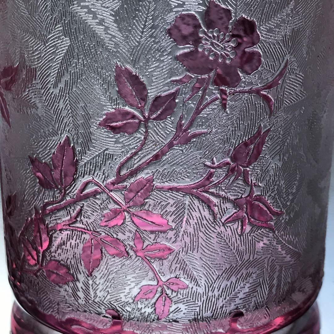 Baccarat オールドバカラ/※美品 エグランチエ　野薔薇　　蓋物 Baccarat オールドバカラ/※極希少※ 美品 エグランチエ 野薔薇 蓋物