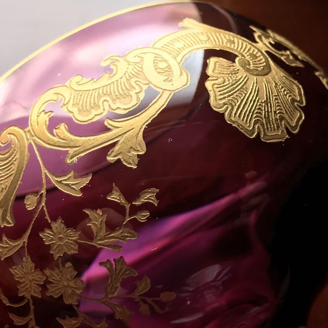サンルイ1905年製24金マスネワイングラス美品