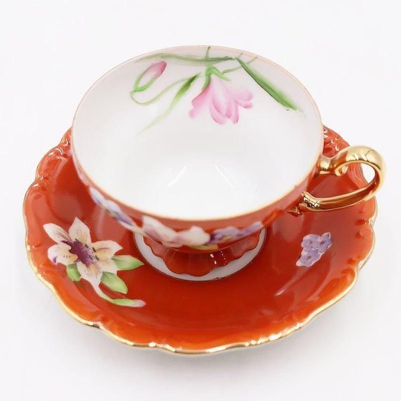 オキュパイドジャパン 金彩手彩果物紋 ビンテージ キャビネットカップソーサー WEDGWOOD コールポート 金彩竹雀絵 カップ＆ソーサー