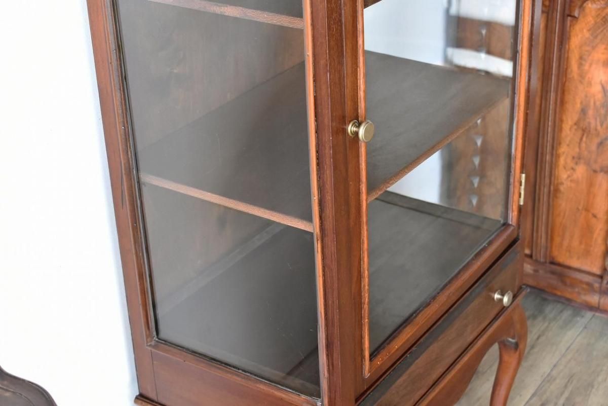 1920年代イギリス製 マホガニーガラスキャビネット