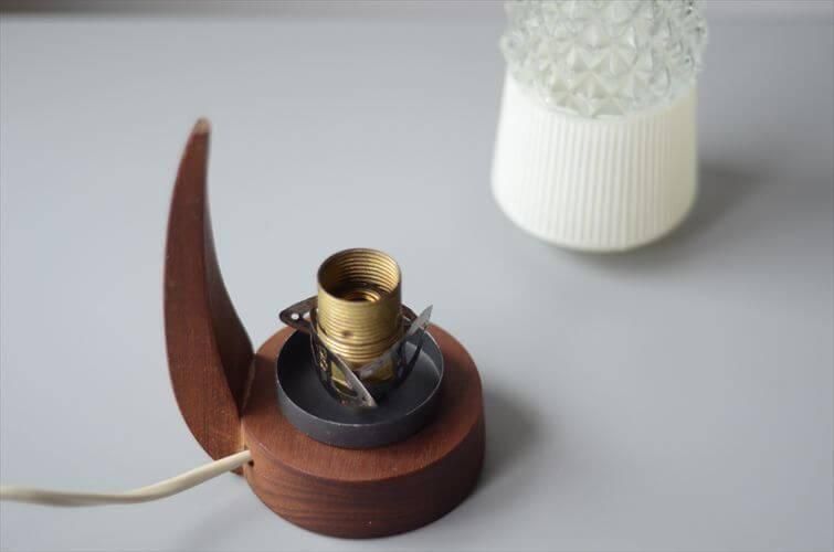 ヴィンテージデスクランプ ドイツ製チークxガラス60-70年代