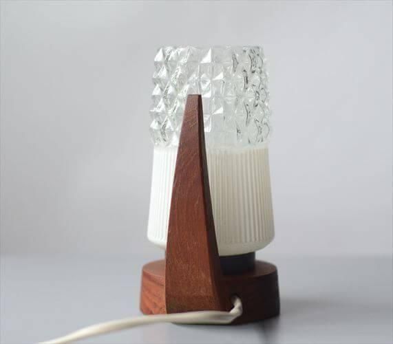 ヴィンテージデスクランプ ドイツ製チークxガラス60-70年代