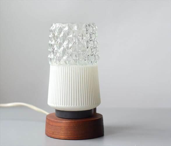 ヴィンテージデスクランプ ドイツ製チークxガラス60-70年代