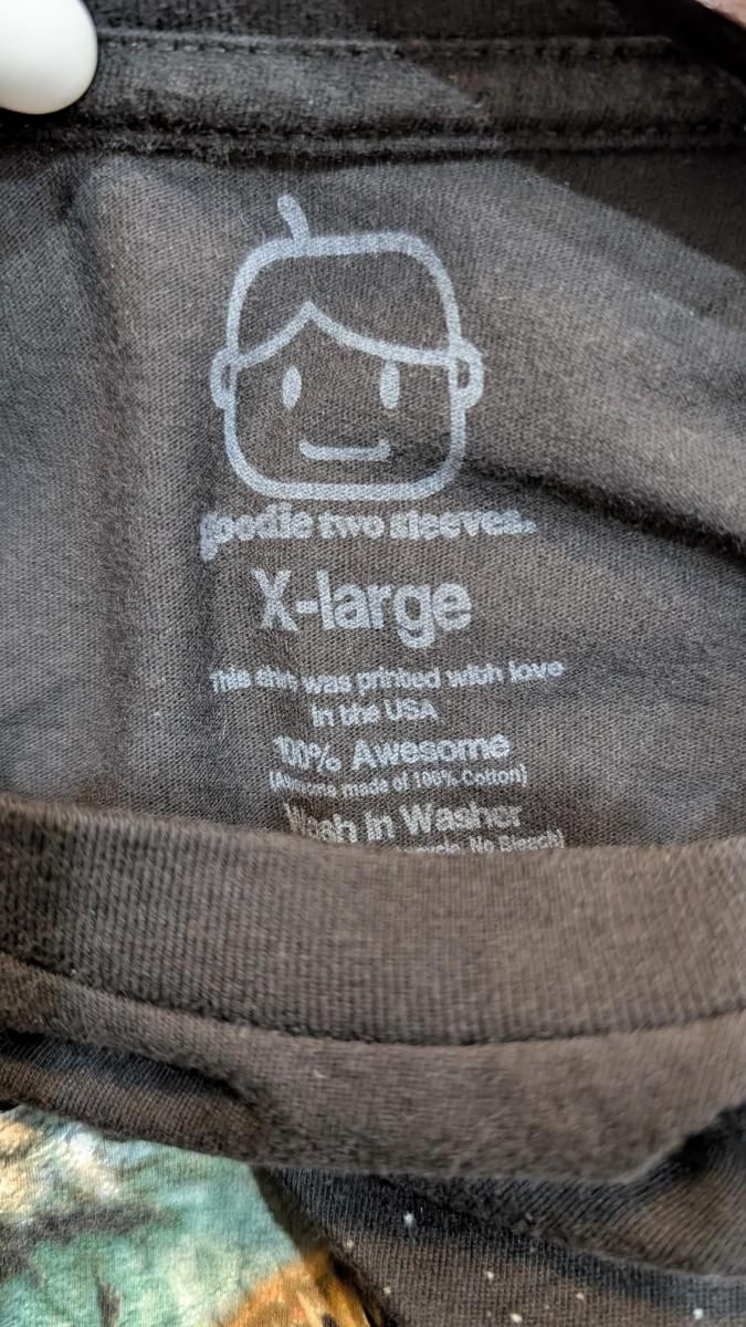 デッドストック恐竜プリントTシャツブラックMenXL