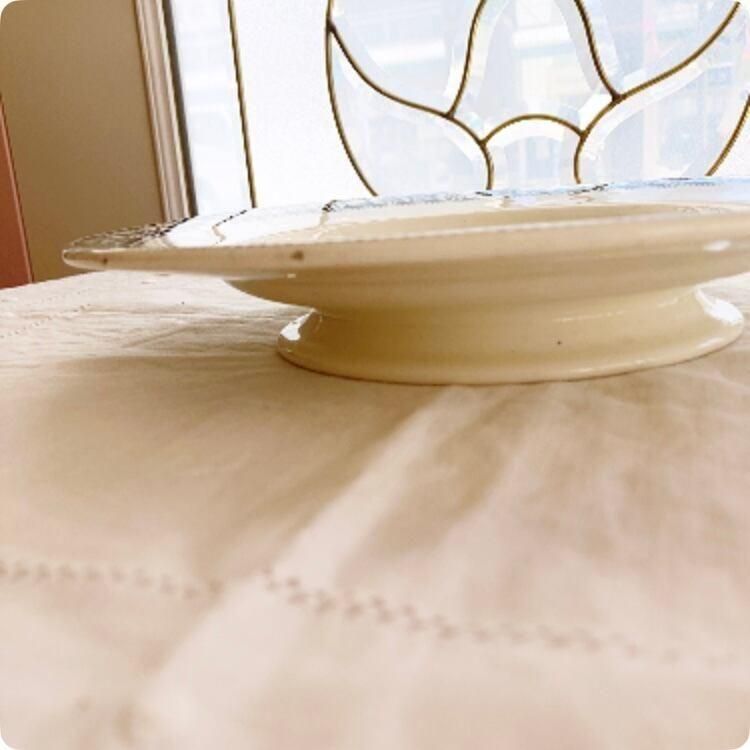 【美品】フランスアンティーク SALINS窯 クリーム色の特大オーバル皿3500 美品】フランスアンティーク SALINS窯 クリーム色の特大オーバル