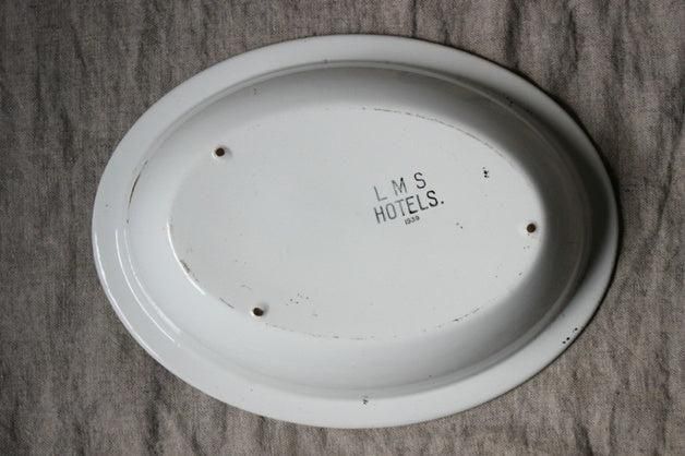 イギリスアンティーク　オーバルプレート　オーバル皿 WOOD&SONS社B&W オーバルプレート（36.5x28.5cm） イギリス