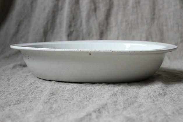 イギリスアンティーク　オーバルプレート　オーバル皿 WOOD&SONS社B&W オーバルプレート（36.5x28.5cm） イギリス